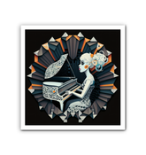 Vibrant wrapped canvas featuring reggae festival theme.